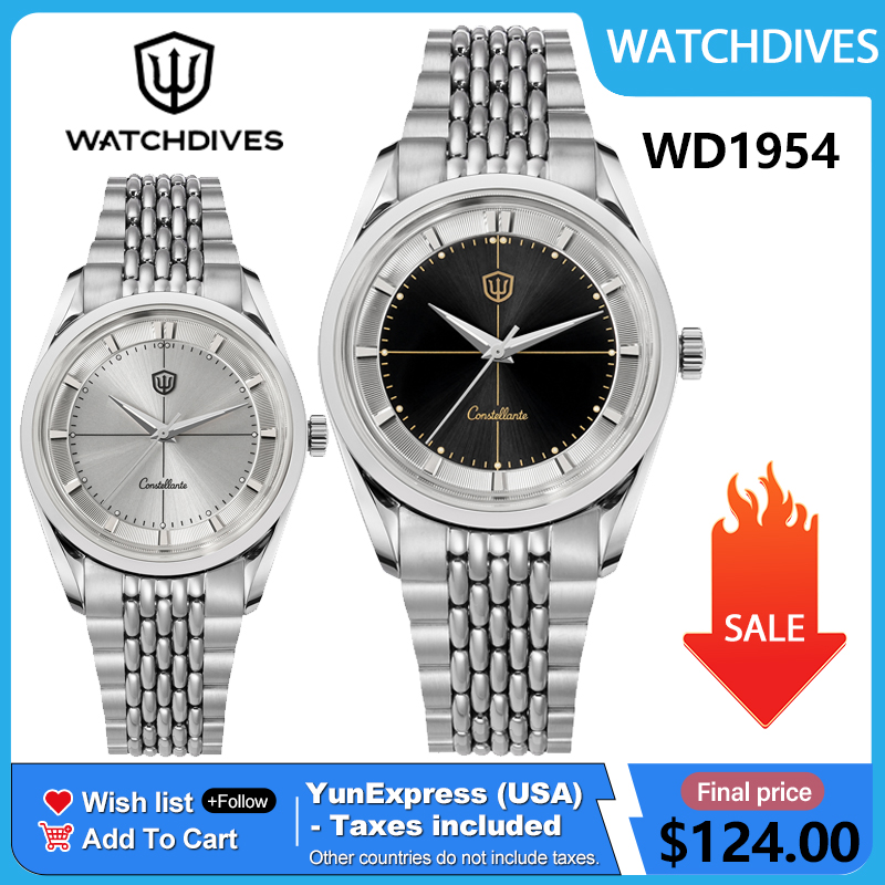 Dress Watch Ultra Thin - Watchdives WD1954 아틱 클래식 36mm 시계