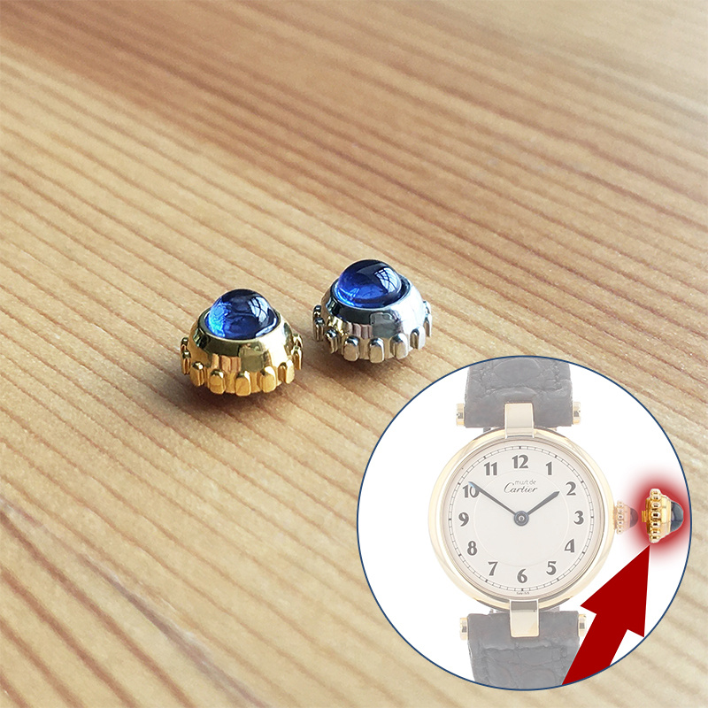Luxury Watch Engraving - 사파이어 시계 크라운, 카르티에 머스트 벤돔