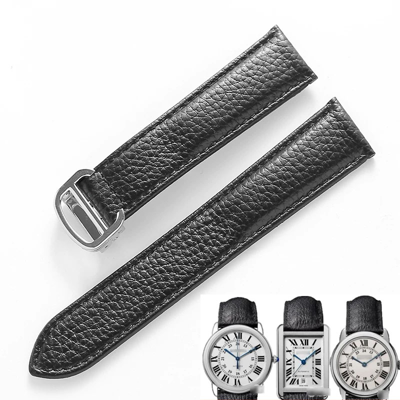 Luxury Watch Engraving - 까르띠에 탱크 런던 솔로용 정품 가죽