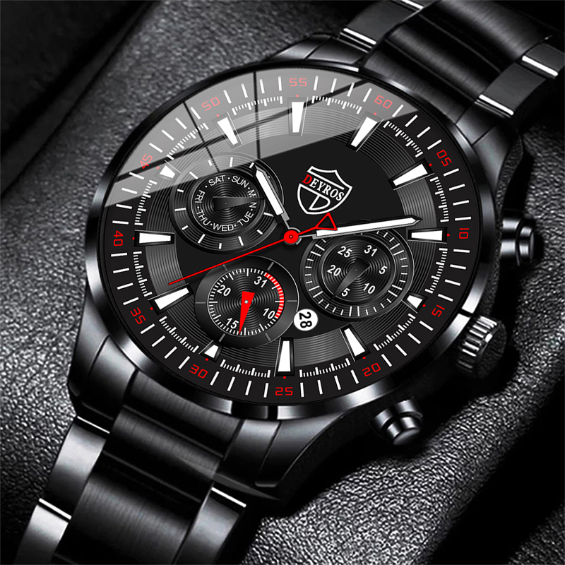 Luxury Watch All Black - 패션 남성 시계 세트 럭셔리 남성