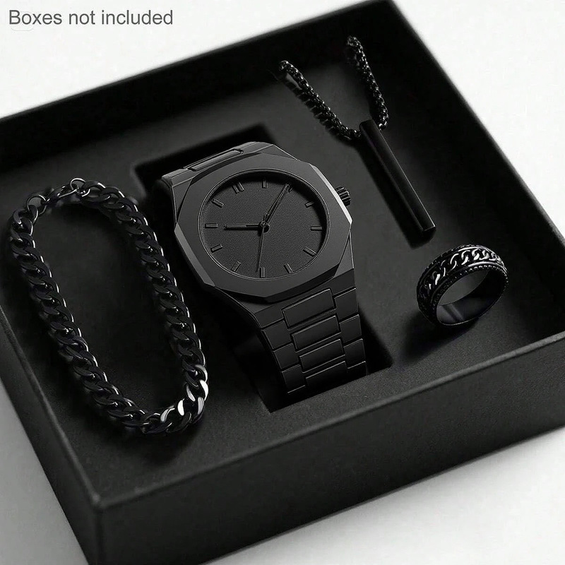 Luxury Watch All Black - 2026 남성용 고급 쿼츠 손목시계 하이엔드