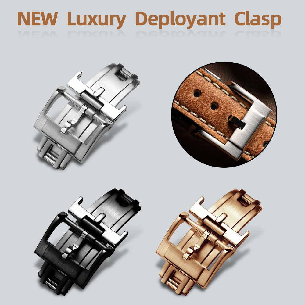 Luxury Watch Engraving - 새로운 럭셔리 디플로이언트 클래스프 16mm 18mm