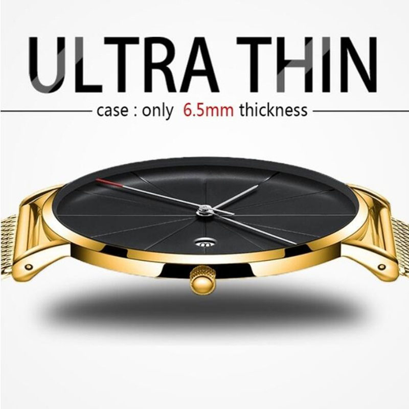 럭셔리 남자 골드 시계, 울트라 씬 남자 시계, 스테인 - Dress Watch Ultra Thin 리뷰 및 가격