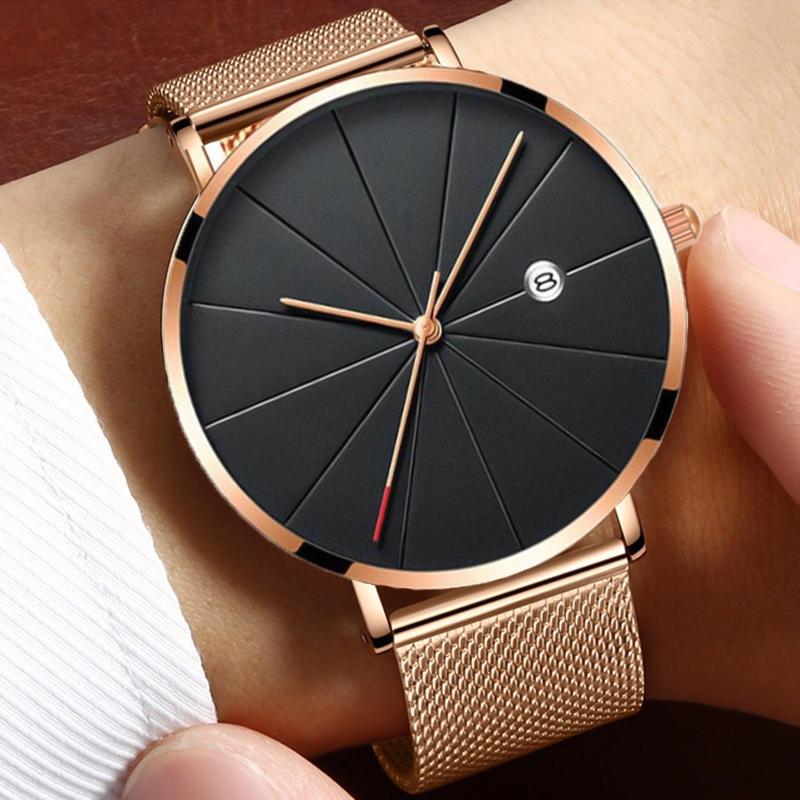 럭셔리 남자 골드 시계, 울트라 씬 남자 시계, 스테인 - Dress Watch Ultra Thin 리뷰 및 가격