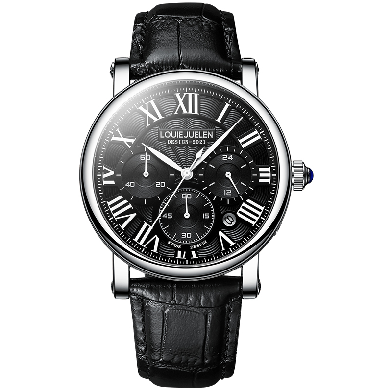 남성용 가죽 시계, 날짜 쿼츠 손목 시계, 비즈니스 캐 - Luxury Watch Longines 리뷰 및 가격