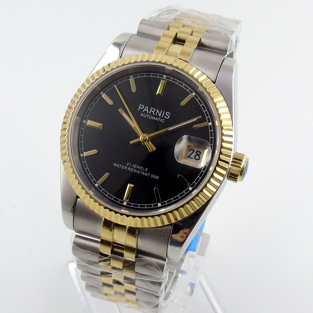 파르니스 36mm 남성용 오토매틱 시계 미요타 8215 - Luxury Watch All Black 리뷰 및 가격