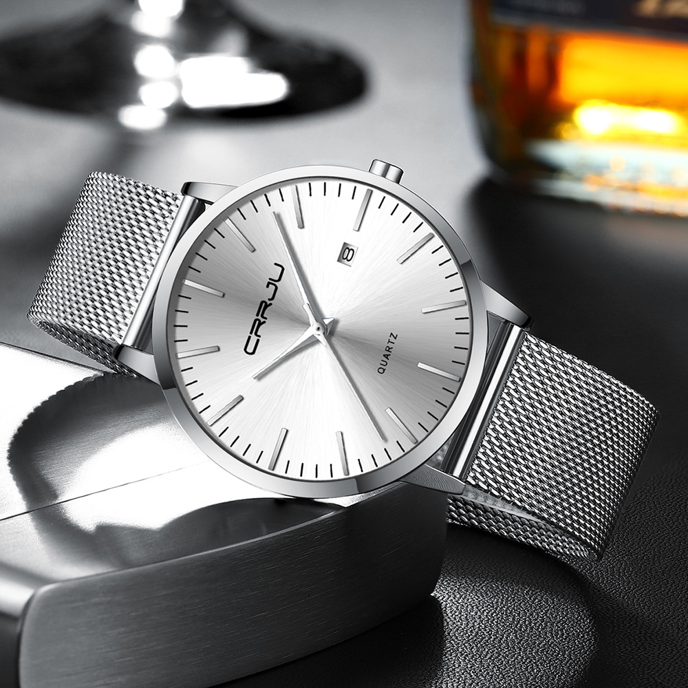 CRRJU 새로운 패션 남성 시계 톱 브랜드 럭셔리 스 - Dress Watch Ultra Thin 리뷰 및 가격
