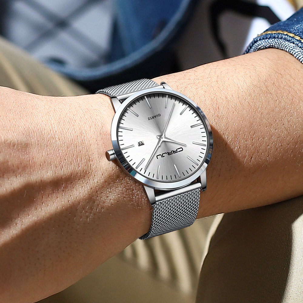 CRRJU 새로운 패션 남성 시계 톱 브랜드 럭셔리 스 - Dress Watch Ultra Thin 리뷰 및 가격