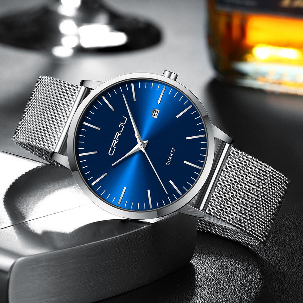 CRRJU 새로운 패션 남성 시계 톱 브랜드 럭셔리 스 - Dress Watch Ultra Thin 리뷰 및 가격