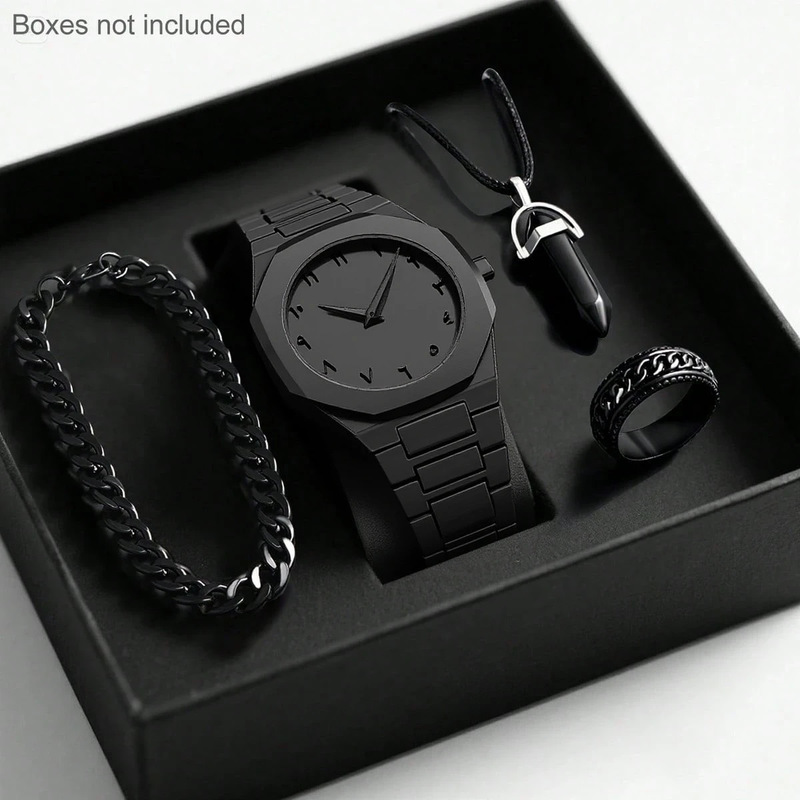 2026 남성용 고급 쿼츠 손목시계 하이엔드 심플 스타 - Luxury Watch All Black 리뷰 및 가격