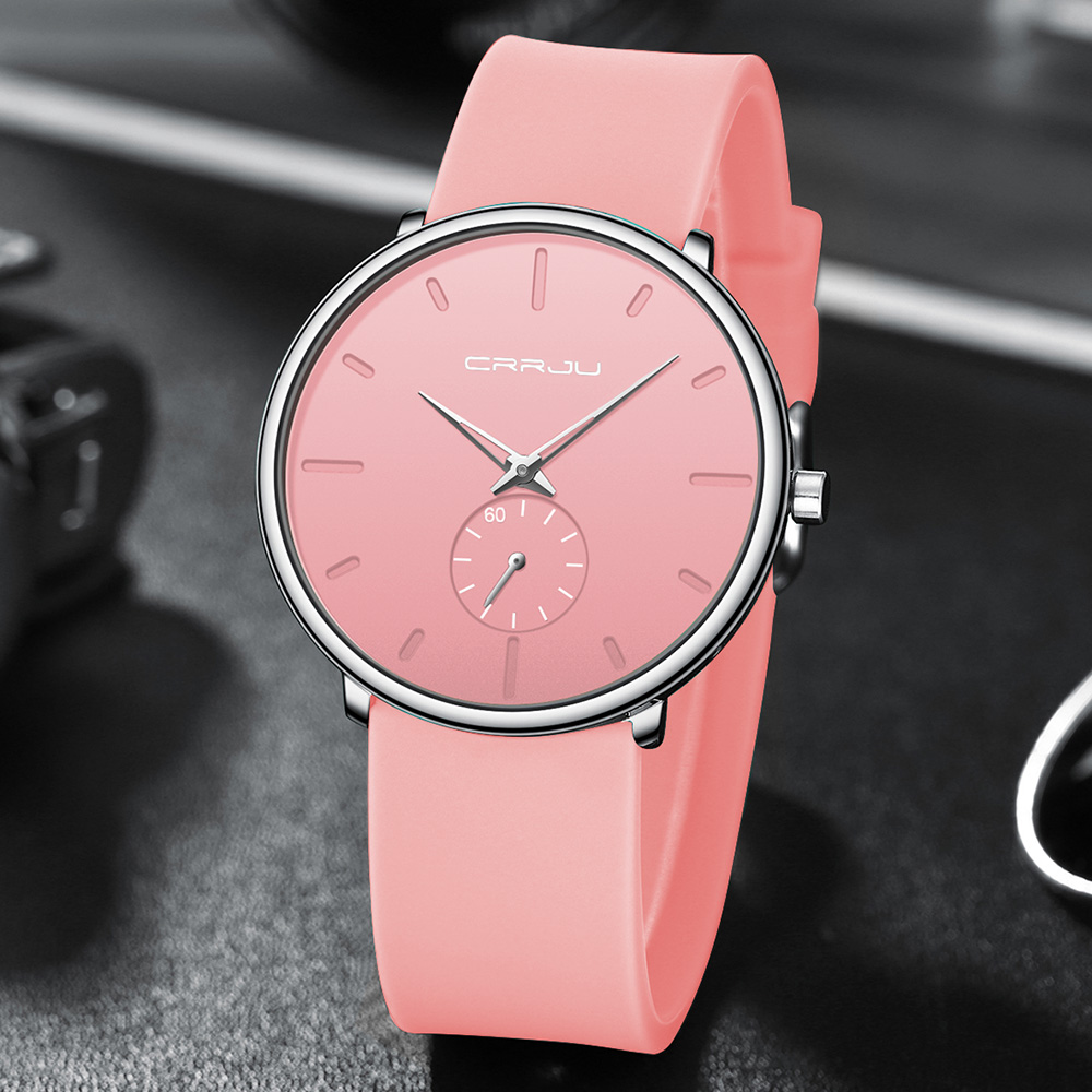 CRRJU 남녀 세트 커플 패션 캐주얼 실리콘 시계 여 - Dress Watch Ultra Thin 리뷰 및 가격
