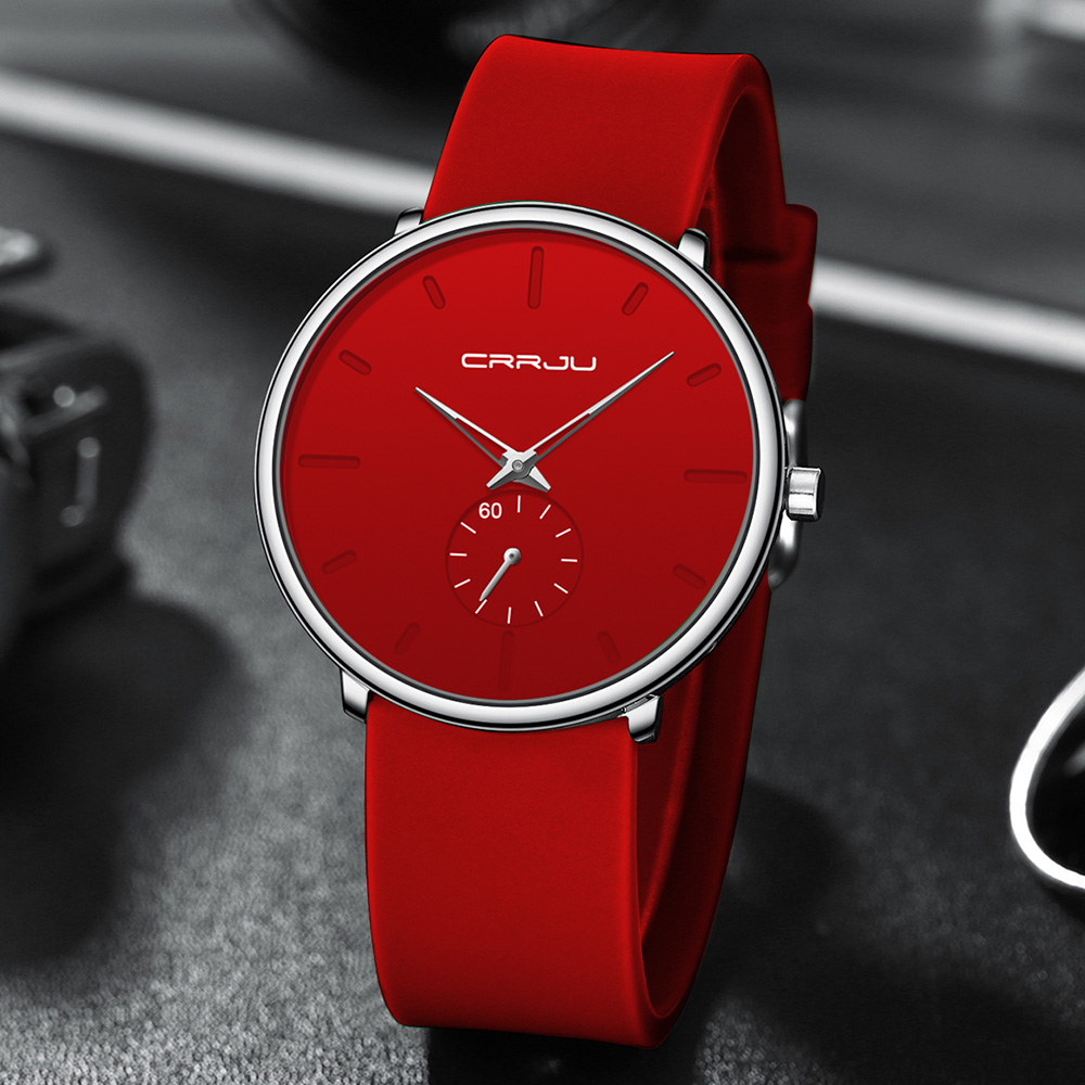 CRRJU 남녀 세트 커플 패션 캐주얼 실리콘 시계 여 - Dress Watch Ultra Thin 리뷰 및 가격