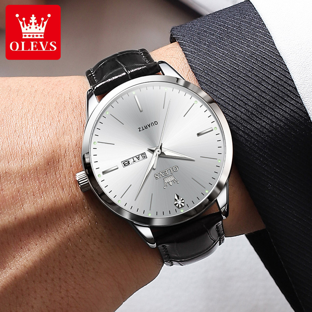 OLEVS 2935 남성용 시계 듀얼 캘린더 방수 야광 - Luxury Watch Longines 리뷰 및 가격