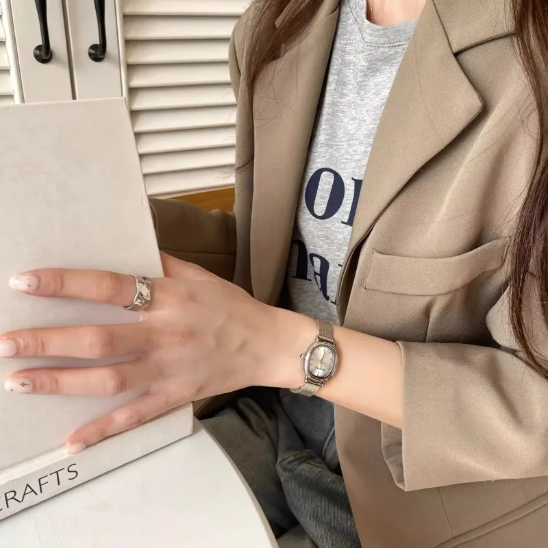 작은 타원형 다이얼 녹색 시계 간단한 스테인레스 스틸  - Luxury Watch Lady 리뷰 및 가격